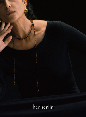 herherlin【那英同款】原创设计角铃南红玛瑙石榴石多戴法毛衣链