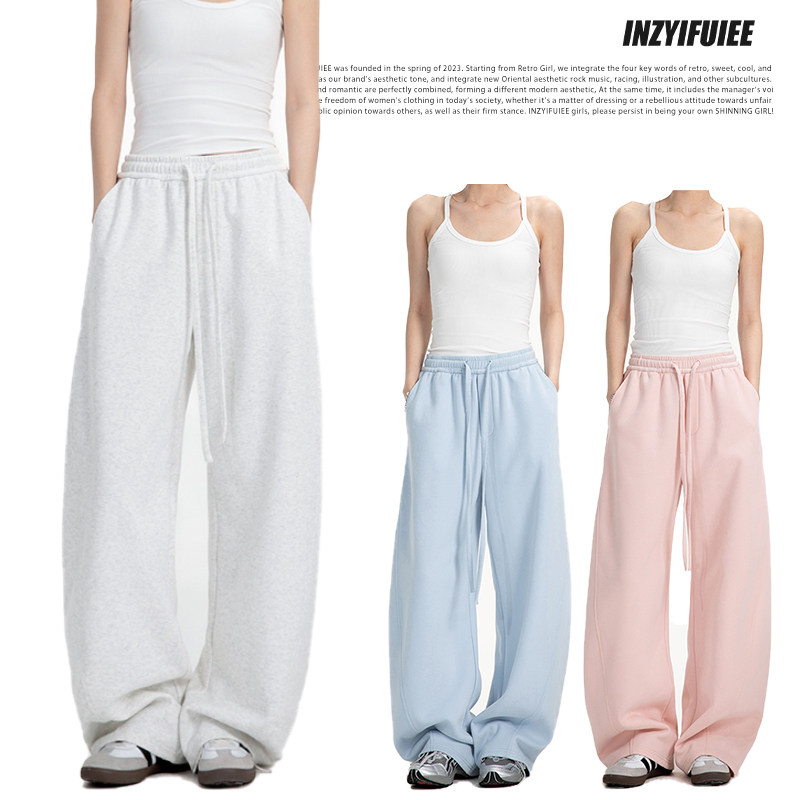 INZYIFUIEE多色弯刀加绒卫裤垂感休闲裤,女装/女士精品,卫裤,淘宝优惠券,粉丝福利购,淘宝优惠卷