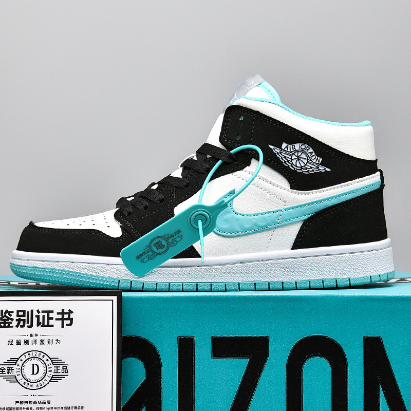 aj男款鞋高帮乔丹适配旗舰空军一号黑白熊猫dunk运动郭艾伦板鞋男