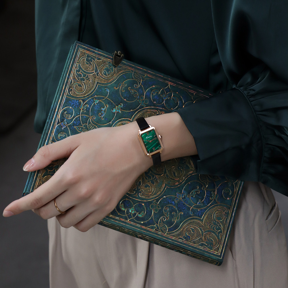 kimio复古手表女夏季小众轻奢女士名牌正品女款2021年新款小绿表