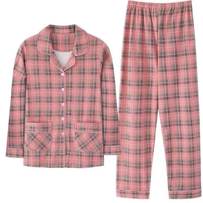 口袋肥大睡衣女春秋季纯棉