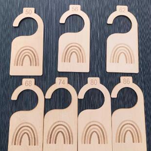 货木制婴儿里程碑分卡新现DC220606生壁儿橱分隔器木质割器儿童衣