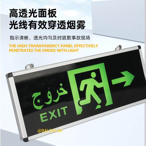 跨境LE标志灯疏散DBX-1069B指示灯安全出口通道应消防指示灯防消