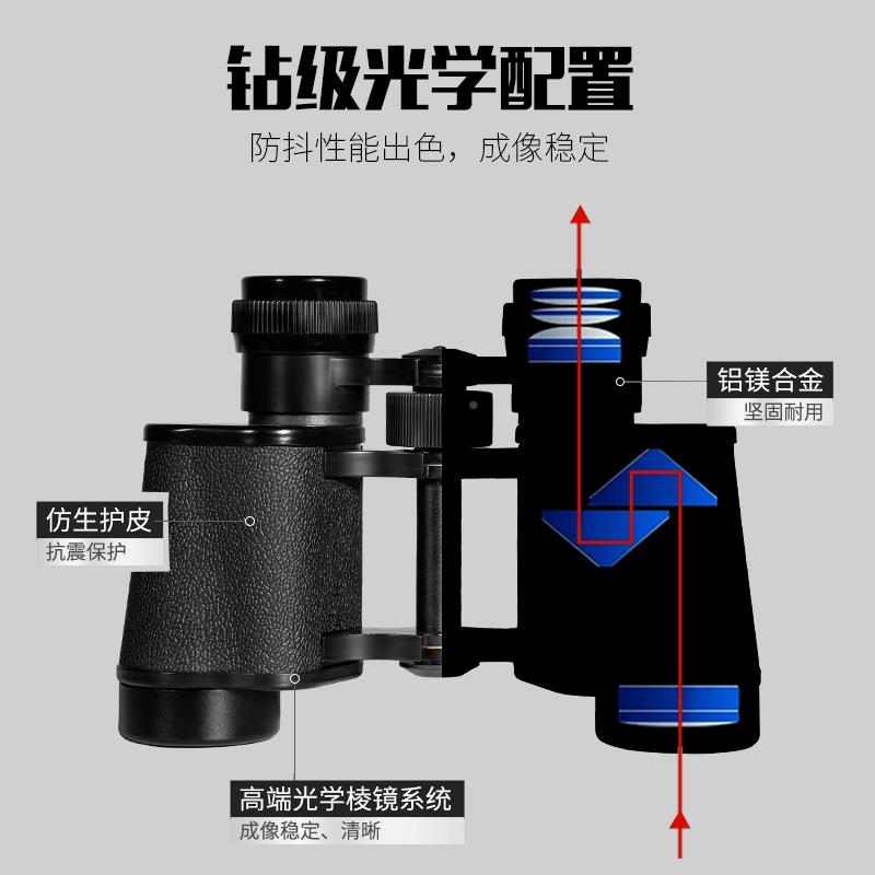 户望镜双筒8*30远中行调金属8倍高清高倍外旅便携望远镜830工厂直