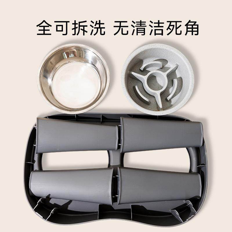 境物外贸狗狗经典折叠高架双碗中大型犬2406SPST狗碗金毛大狗喂食