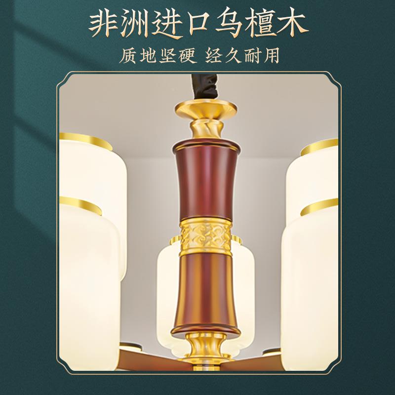 中客吊灯厅全铜简约大气别墅复式楼大厅餐厅卧室新实木吊式灯l309