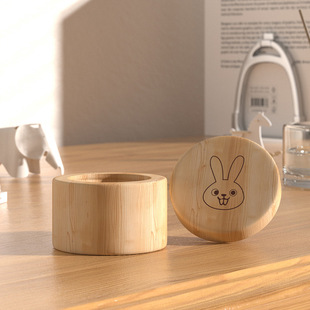 榉木乳牙收纳盒龅牙兔跨境收藏热销包装盒胎毛收纳高级子戒盒原木