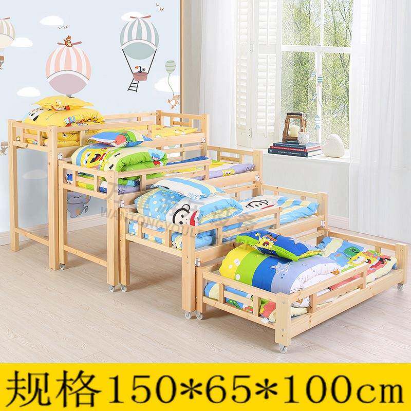 幼儿木质床实木午睡推拉儿童WT-26251午托班午床休抽屉式园移动高