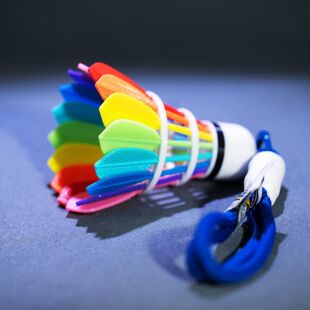 彩色羽毛球挂件钥匙扣高颜值ins高级羽球创意背包挂饰装饰礼物