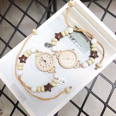 奶甜系显白星星链条式手表