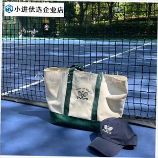 网球包女2025l新款大容量单肩包手提收纳包运动健身包羽毛球帆布/