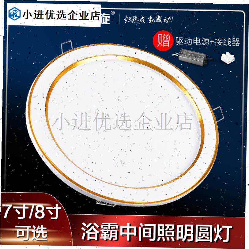 浴霸中间照明圆灯 替换配件 LEDH圆形照明灯板面板灯维修组件/