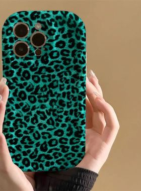 蓝色豹纹VI1P手机壳NO8SZ5全Y787X/7VOIQOO1ROE/X90/包/Y7E软80X0