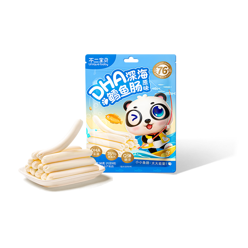 不二宝贝鳕鱼肠火腿香肠肉肠搭无添加一岁宝宝婴儿幼儿童零食辅食