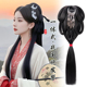 战国袍古风假发女一体式 全套后压古装 日常发髻盘发垫发包汉服头饰