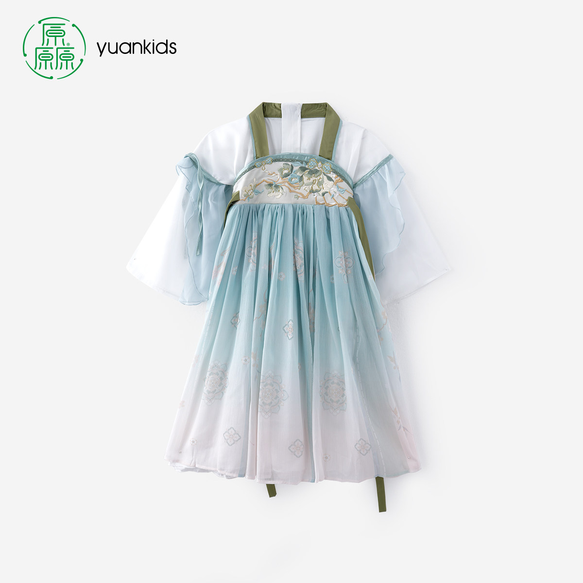 厵女童汉服新款春季儿童中国风古装公主裙古风女宝春春襦裙演出服