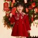 商场同款 厵yuan女童连衣裙拜年服儿童秋冬加厚新年中国风裙子