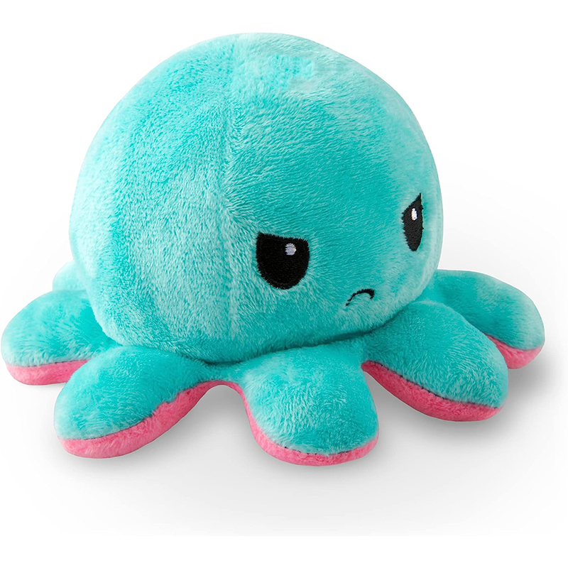 Moody Reversible Octopus Plushie章鱼毛绒玩具公仔双面八爪鱼