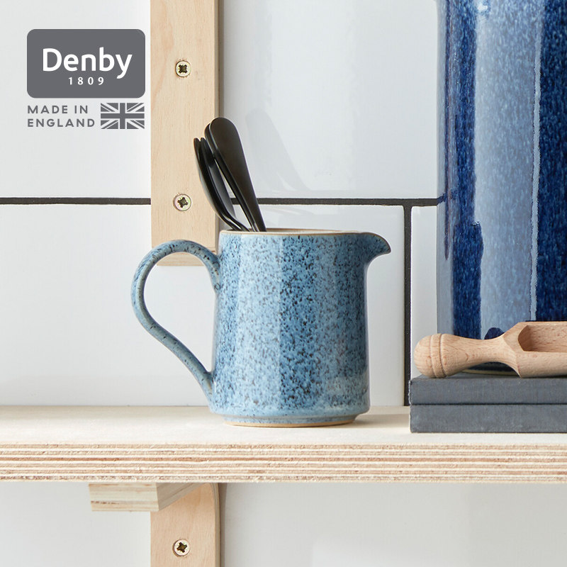 denby丹碧英国进口小奶罐咖啡奶盅创意家用尖嘴牛奶壶陶瓷 艺匠蓝