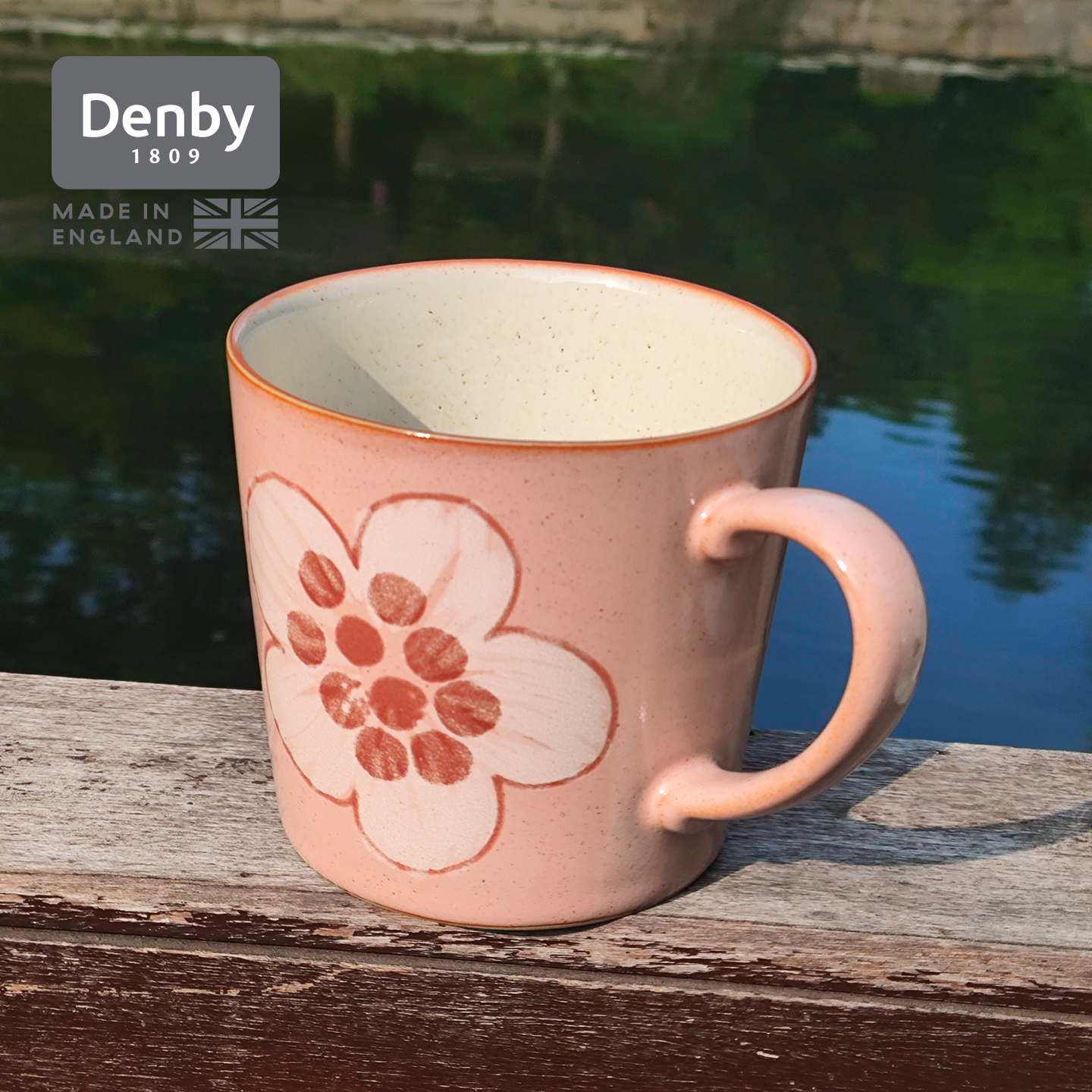 denby丹碧进口许愿花陶瓷马克杯