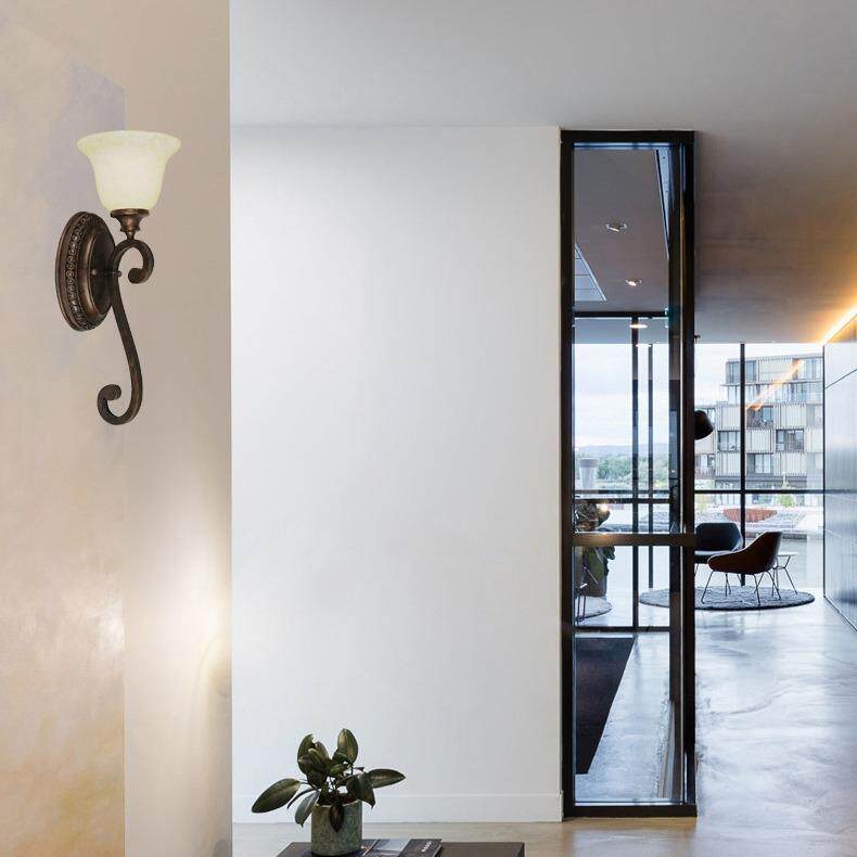 美式乡村客厅壁灯休闲风欧式复古田园简约餐厅卧室书房吧台壁灯