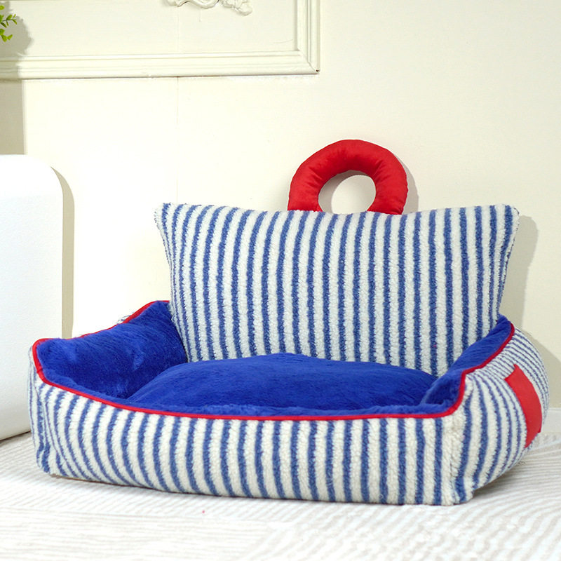 全拆洗蓝色条纹新款宠物犬窝窝猫沙发狗窝窝保暖宠物中小型,宠物/宠物食品及用品,狗窝/屋/帐篷/沙发,淘宝优惠券,粉丝福利购,淘宝优惠卷