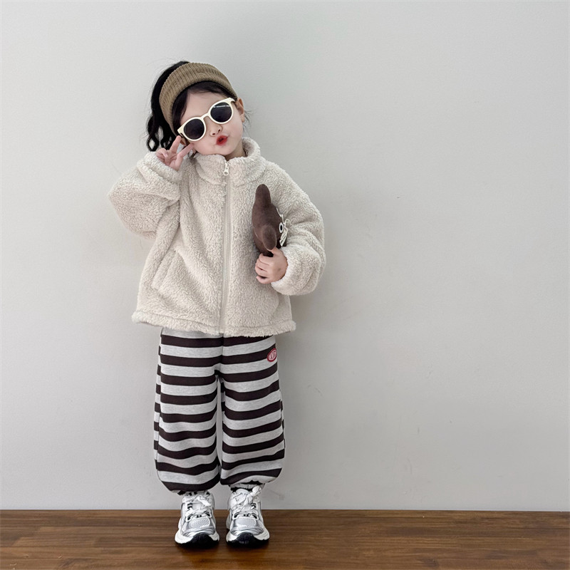 儿童洋气厚款双面绒毛毛衣2024新款韩版中性男女童冬季羊羔毛外套,童装/婴儿装/亲子装,普通外套,淘宝优惠券,粉丝福利购,淘宝优惠卷