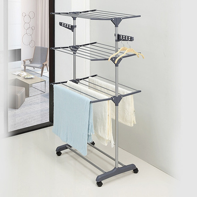 clothes drying rack folding garment dryer hanger 晾衣架多层1