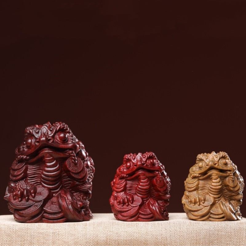 绿檀紫檀木招财金蟾摆件木质雕刻招财进宝文玩手把件家居茶桌装饰,家居饰品,木雕,淘宝优惠券,粉丝福利购,淘宝优惠卷