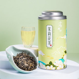言木心2025新茶福州特级茉莉花茶七窨大白毫冰糖甜无玉兰打底100g