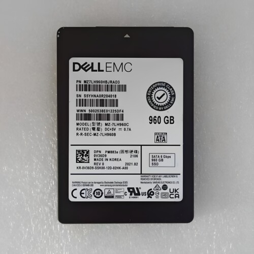 DELL 0V36D9 960G SATA 6GB 2.5寸服务器固态硬盘PM883A