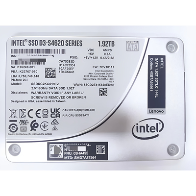 联想4XB7A69861 03HA495 1.92T SATA 6GB 2.5服务器固态硬盘PM883