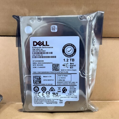 DELL 0WXPCX 1.2T SAS 10K 12GB 2.5 服务器硬盘ST1200MM0088