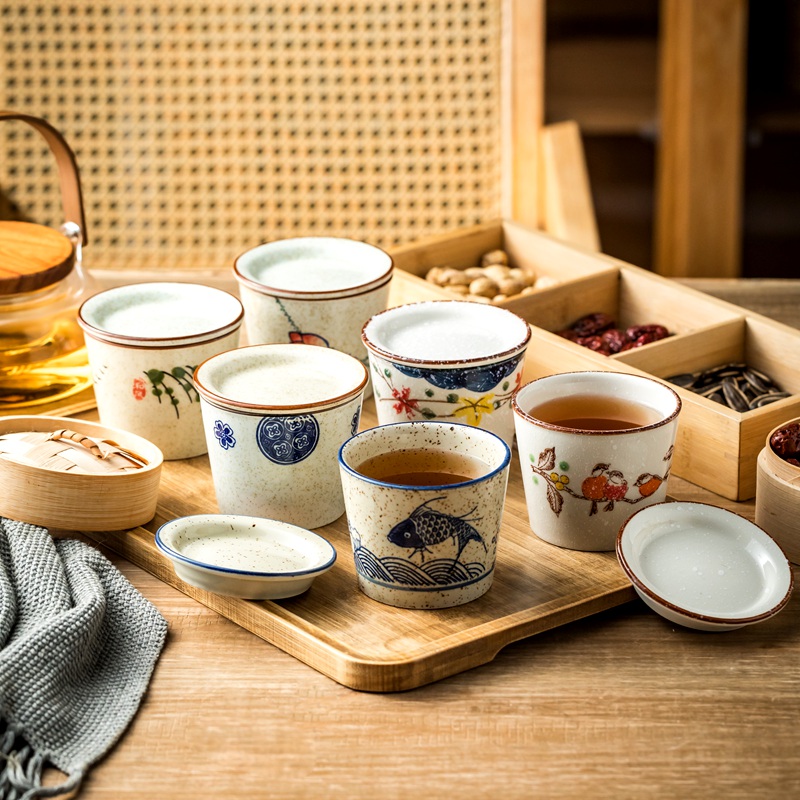 釉下彩手绘带盖手绘陶瓷