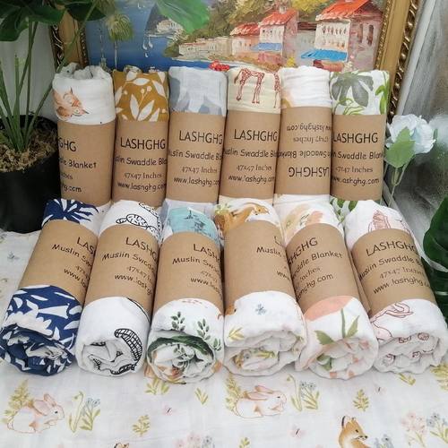 Muslin Baby Blanket 100% Cotton Swaddle Wrap For Newborn Bet