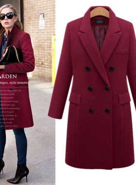 Plus Size Ladies Coat 2023Fashion Women Warm Jackets毛呢大衣