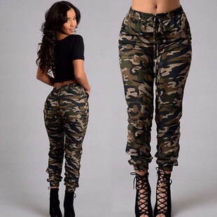 Женщин-слаксы Camouflage pants for women女休闲裤