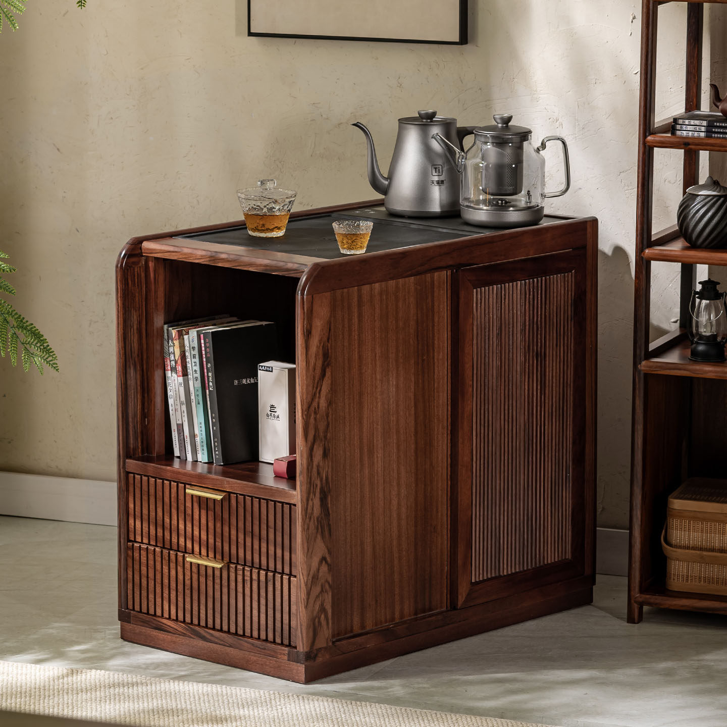 胡桃木全实木可移动沙发边几茶几泡茶一体多功能阳台小茶桌小推车,住宅家具,家用茶台/茶桌,淘宝优惠券,粉丝福利购,淘宝优惠卷