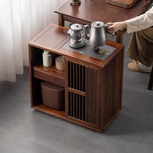 乌金木茶桌椅组合新中式实木茶台办公室茶室泡茶桌禅意茶几