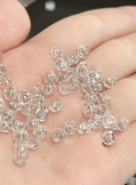 S925纯银耳堵耳塞耳帽耳后堵防掉耳背后托耳饰圆形扣耳拖耳钉配件