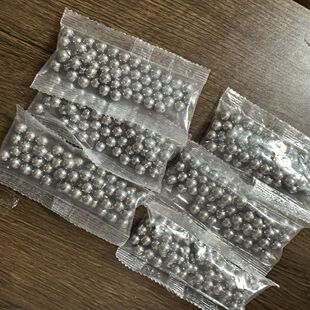 成年人弓箭两用复合弓钢珠7.5 8mm珠亮面电镀实心滚球扁皮弓配件