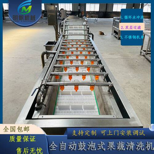 小龙虾气泡清洗机全自动洗菜机水果蔬菜气泡清洗机净菜加工