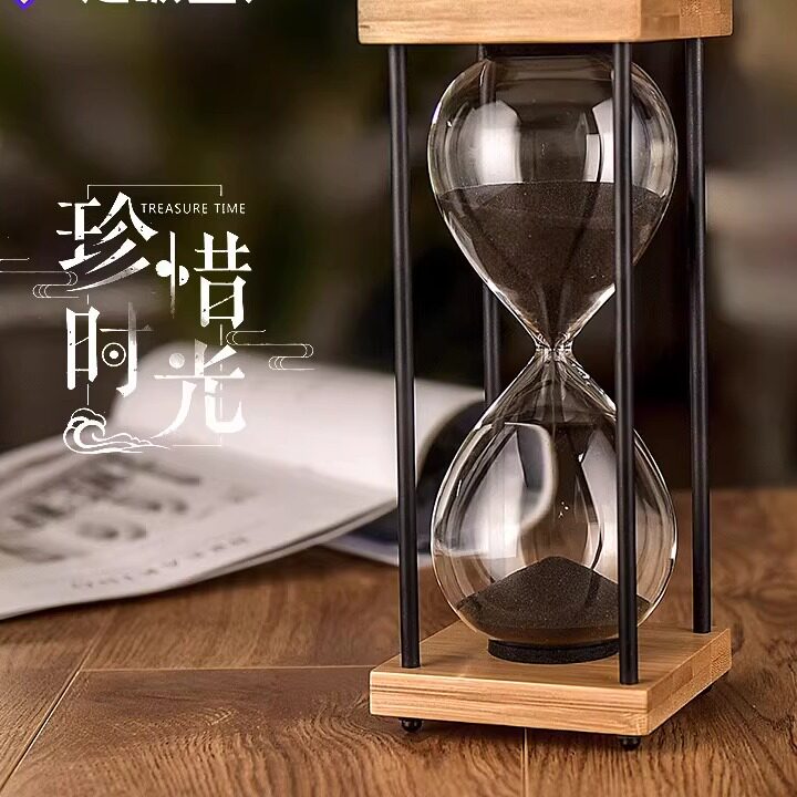 日本时间沙漏计时器摆件创意儿童半小时30 /60分钟一防摔流沙瓶
