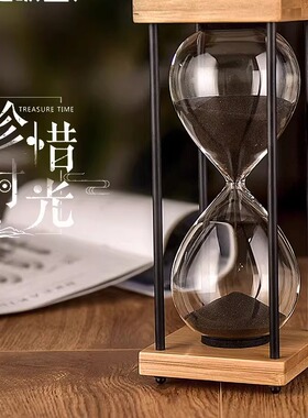 日本时间沙漏计时器摆件创意儿童半小时30 /60分钟一防摔流沙瓶
