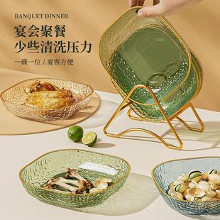 日本吐骨头盘碟家用食品级餐桌垃圾盘碟高端新款吐骨碟加厚水果碟