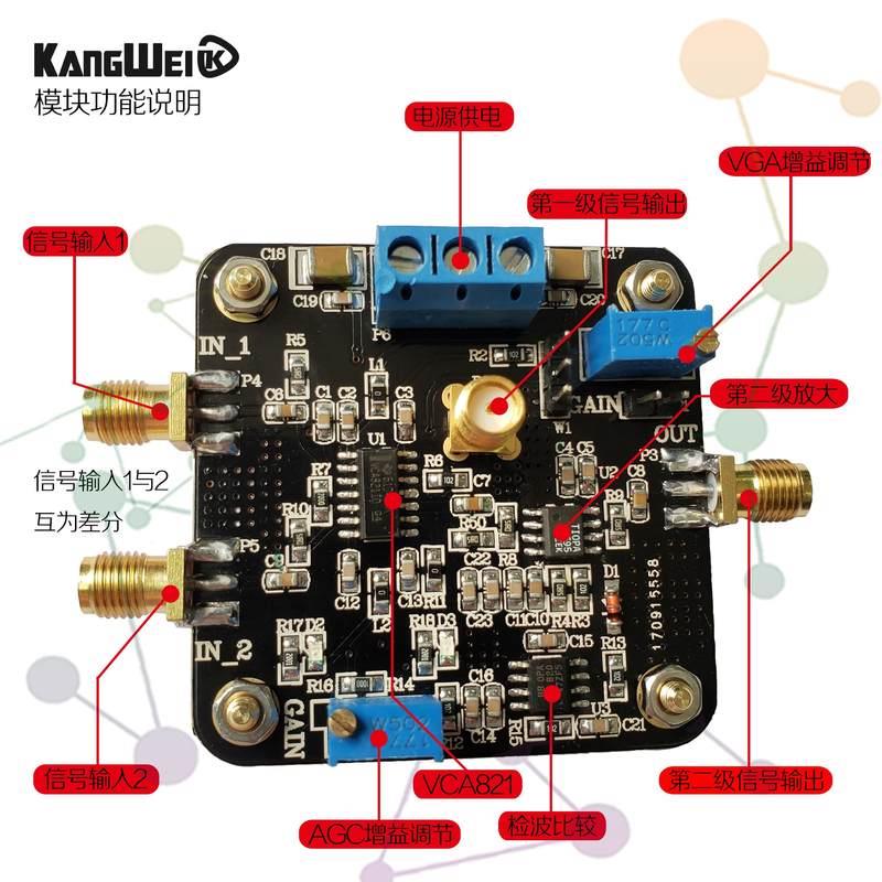 自动增益放大器VCA821模块AGC电子竞赛模块正品保证 350M带宽议-封面