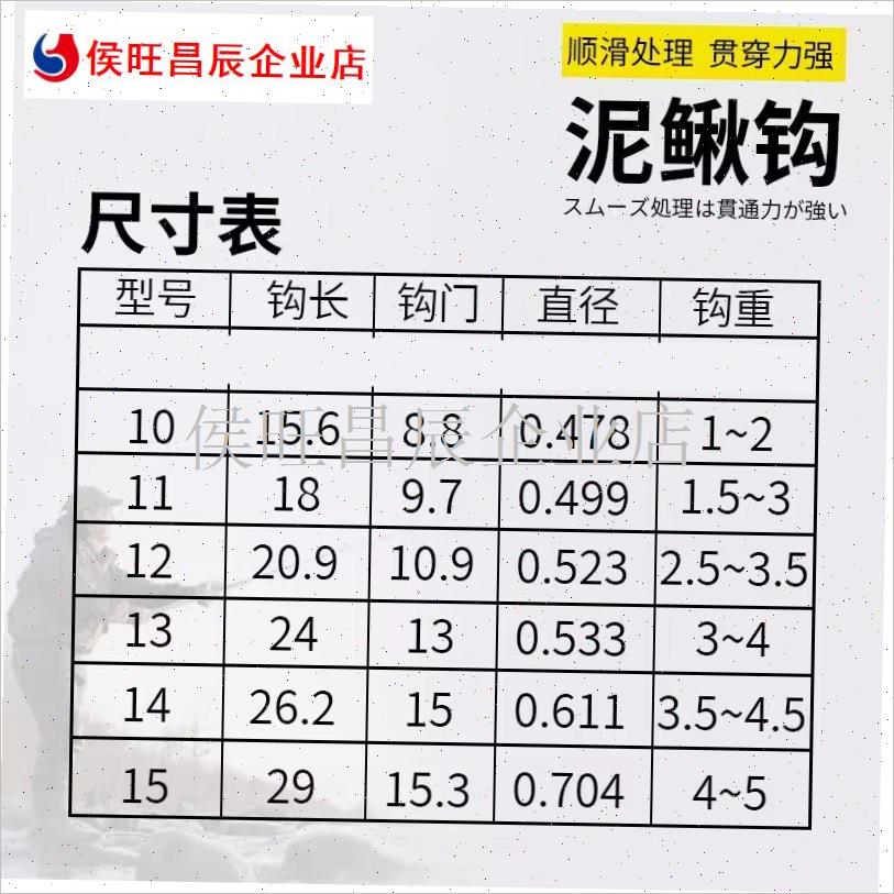 鳅钩鱼钩挂活饵钓翘嘴钩筏钓钩细条F散装倒掉钩玉米钩溪流专用钩
