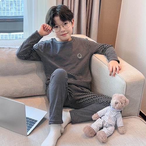 儿童装男睡衣套秋裤2025新