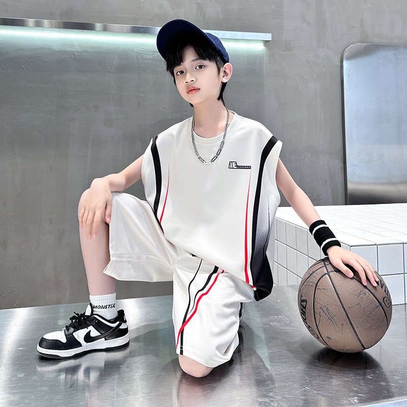 男童篮球服套装夏季2026新款儿童夏款无袖运动速干背心男孩夏装潮