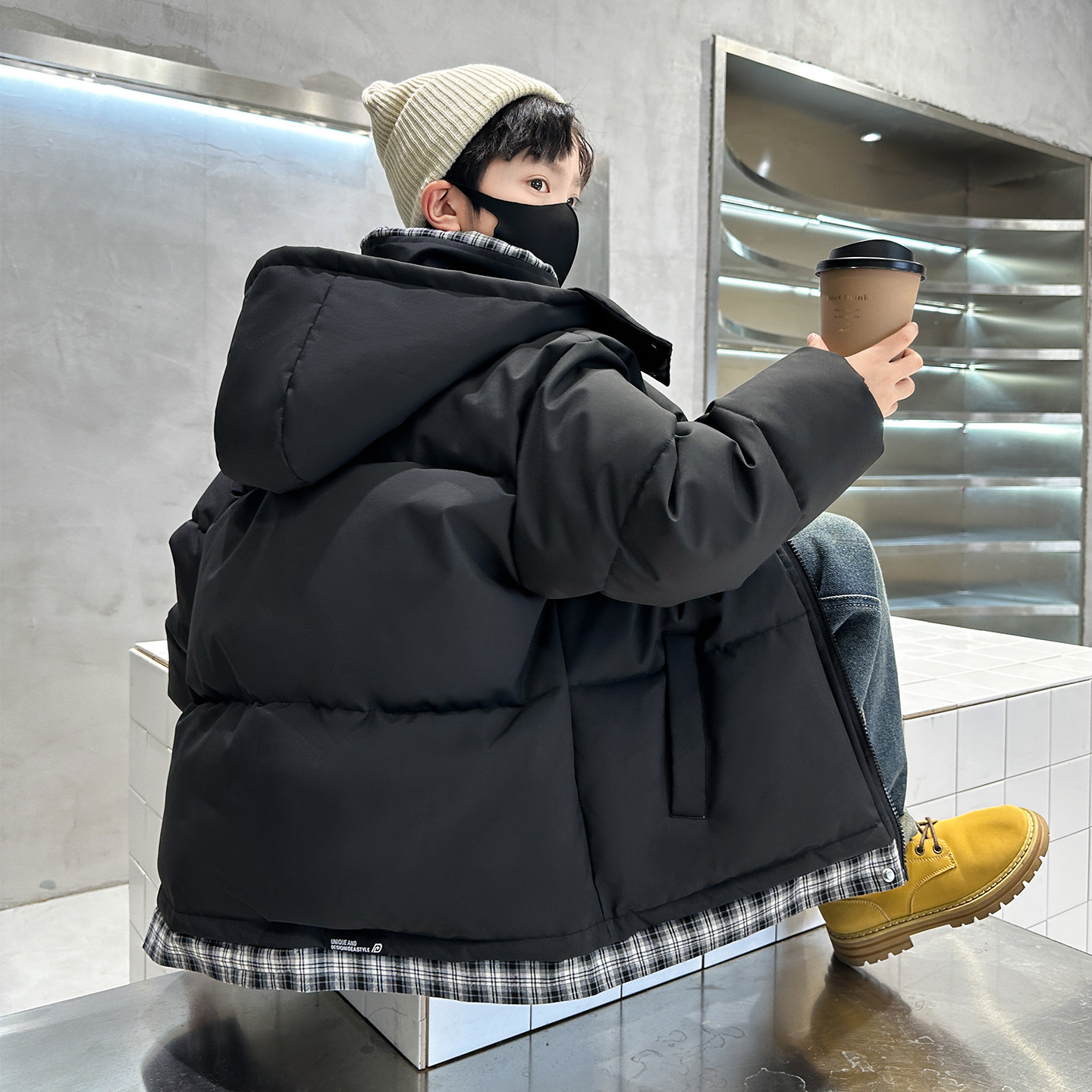 男童冬装羽绒棉服2025新款棉衣冬季棉袄加厚中大儿童秋冬款外套潮